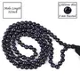 Natural Goldstone Blue Mala Crystal Stone Faceted / Diamond Cut 108 Beads 8 mm Jap Mala for Reiki Healing and Crystal Healing Stone (Color : Blue), 3 image