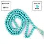 Synthetic Turquoise Mala Natural Crystal Stone 8 mm 108 Round Bead Jap Mala for Reiki Healing and Crystal Healing Stone (Color : Blue), 3 image