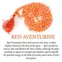 Certified Natural Red Aventurine Mala Semi Precious Crystal Stone 6 mm 108 Beads Jap Mala / Necklace for Reiki Healing Stones (Color : Red), 5 image