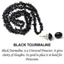 Natural Black Tourmaline Necklace/Mala with Earring Set for Reiki Healing and Crystal Healing Stone, 2 image