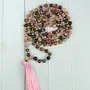 Certified Natural Rhodonite Mala Semi Precious Crystal Stone 6 mm 108 Beads Jap Mala / Necklace for Reiki Healing Stones (Color : Pink), 4 image