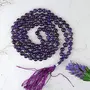 Certified Natural AAA Amethyst Mala Semi Precious Crystal Stone 6 mm 108 Beads Jap Mala / Necklace for Reiki Healing Stones (Color : Purple), 4 image