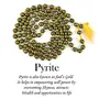 Certified Natural Pyrte Mala Semi Precious Crystal Stone 6 mm 108 Beads Jap Mala / Necklace for Reiki Healing Stones (Color : Golden), 4 image