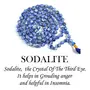 Sodalite Mala Necklace 6 mm Crystal Stone Mala 108 Bead Jaap Mala for Reiki Healing and Crystal Healing Stone Mala (Color : Blue), 2 image