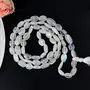 White Rainbow Moonstone Mala Necklace Oval Beads for Men and Women, 5 image