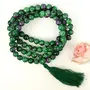 Ruby Zoisite Mala Natural Crystal Stone 8 mm 108 Round Bead Jap Mala for Reiki Healing and Crystal Healing Stone (Color : Green), 4 image
