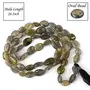 Labradorite Grey Crystal Stone Reiki Healing Reiki Chakra Oval Beads Unisex Mala Necklace, 3 image