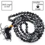 Black and Grey 108 Beads Crystal Snowflake Obsidian 6 mm Stone Mala for Men and Women, 5 image