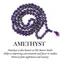 Certified Natural AAA Amethyst Mala Semi Precious Crystal Stone 6 mm 108 Beads Jap Mala / Necklace for Reiki Healing Stones (Color : Purple), 5 image