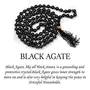 Black Agate Mala Necklace 6 mm Crystal Stone Mala 108 Bead Jaap Mala for Reiki Healing and Crystal Healing Stone Mala (Color : Black), 2 image