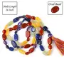7 Chakra Mala Oval Bead Crystal Stone Mala for Reiki Healing and Crystal Healing Stones (Color : Multi), 3 image