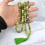 Serpentine Mala Natural Crystal Stone 8 mm 108 Round Bead Jap Mala for Reiki Healing and Crystal Healing Stone (Color : Green), 2 image