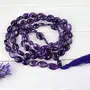 Oval Beads Natural Stone Amethyst Mala Necklace for Men and Women, 3 image
