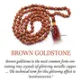 Certified Natural Goldstone Brown Mala Semi Precious Crystal Stone 6 mm 108 Beads Jap Mala / Necklace for Reiki Healing Stones (Color : Brown), 3 image
