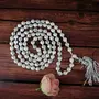 Certified Natural Howlite Mala Semi Precious Crystal Stone 6 mm 108 Beads Jap Mala / Necklace for Reiki Healing Stones (Color : White & Grey), 3 image