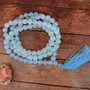 Opalite Mala Natural Crystal Stone 8 mm 108 Round Bead Jap Mala for Reiki Healing and Crystal Healing Stone (Color : Llight Blue), 4 image