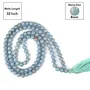 AAA Angelite Mala Natural Crystal Stone 8 mm 108 Round Bead Jap Mala for Reiki Healing and Crystal Healing Stone (Color : Light Blue), 3 image