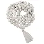 Natural Howlite Mala Crystal Stone 10 mm Round Beads Mala for Reiki Healing Stones (Color : White & Grey), 5 image