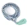 AAA Angelite Mala Natural Crystal Stone 8 mm 108 Round Bead Jap Mala for Reiki Healing and Crystal Healing Stone (Color : Light Blue), 5 image