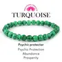 Crystu Malachite Bracelet 6 mm Round Bead Reiki Healing Crystal - Stone Chakra Bracelet for Unisex (Color : Green), 4 image