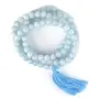 Aquamarine Mala Natural Crystal Stone 8 mm 108 Round Bead Jap Mala for Reiki Healing and Crystal Healing Stone (Color : Light Blue), 5 image
