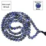 AAA Sodalite Mala Natural Crystal Stone 8 mm 108 Round Bead Jap Mala for Reiki Healing and Crystal Healing Stone (Color : Blue), 3 image