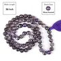 Natural Amethyst Mala Crystal Stone 10 mm Faceted / Diamond Cut Bead Mala for Reiki Healing Stone (Color : Purple), 2 image