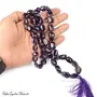 Amethyst Mala Tumble Bead Crystal Stone Mala/Necklace for Reiki Healing and Crystal Healing Stone (Color : Purple), 2 image