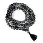 Snowflake Obsidian Mala Natural Crystal Stone 8 mm 108 Round Bead Jap Mala for Reiki Healing and Crystal Healing Stone (Color : Black & Grey), 4 image