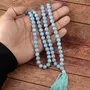 AAA Angelite Mala Natural Crystal Stone 8 mm 108 Round Bead Jap Mala for Reiki Healing and Crystal Healing Stone (Color : Light Blue), 2 image