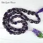 Amethyst Mala Tumble Bead Crystal Stone Mala/Necklace for Reiki Healing and Crystal Healing Stone (Color : Purple), 3 image