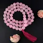 Natural Rose Quartz Mala Crystal Stone 12 mm Faceted / Diamond Cut Bead Mala for Reiki Healing Stone (Color : Pink), 4 image