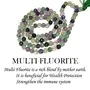 Multi Flourite Diamond Cut 8 mm Stone Mala - Necklace Crystal Mala 108 Beads Jaap Mala for Reiki Healing and Crystal Healing Stone, 4 image