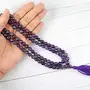 Natural Amethyst Mala Crystal Stone Faceted / Diamond Cut 108 Beads 8 mm Jap Mala for Reiki Healing and Crystal Healing Stone (Color : Purple), 2 image