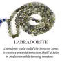 Natural Labradorite Mala Crystal Stone 8 mm Diamond Cut / Faceted 108 Beads Jap Mala for Reiki Healing Stones (Color : Green), 4 image