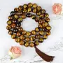 Tiger Eye Mala 12 mm Beads Reiki Healing and Meditation Psychic Protector Confidence Will Power Brow Solar Plexus Chakra Mala/Necklace for Unisex, 4 image