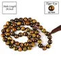 Tiger Eye Mala 12 mm Beads Reiki Healing and Meditation Psychic Protector Confidence Will Power Brow Solar Plexus Chakra Mala/Necklace for Unisex, 3 image