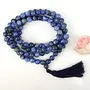 AAA Sodalite Mala Natural Crystal Stone 8 mm 108 Round Bead Jap Mala for Reiki Healing and Crystal Healing Stone (Color : Blue), 5 image