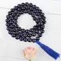 Natural Goldstone Blue Mala Crystal Stone 10 mm Round Beads Mala for Reiki Healing Stones (Color : Blue), 4 image