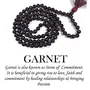 Garnet Natural Crystal Stone 8 mm 108 Round Beads Jap Mala for Men and Women, 2 image