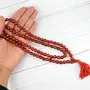 Natural Red Onyx Mala Crystal Stone Faceted / Diamond Cut 108 Beads 8 mm Jap Mala for Reiki Healing and Crystal Healing Stone (Color : Red), 2 image