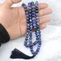 AAA Sodalite Mala Natural Crystal Stone 8 mm 108 Round Bead Jap Mala for Reiki Healing and Crystal Healing Stone (Color : Blue), 2 image