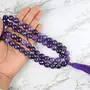 Natural Amethyst Mala Crystal Stone 12 mm Faceted / Diamond Cut Bead Mala for Reiki Healing Stone (Color : Purple), 2 image
