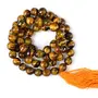 Natural Tiger Eye Mala Crystal Stone 10 mm Faceted / Diamond Cut Bead Mala for Reiki Healing Stone (Color : Golden & Brown), 4 image