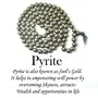 Pyrite 8 mm Stone Mala/Necklace Crystal Mala 108 Beads Jaap Mala for Reiki Healing and Crystal Healing Stone (Color : Golden), 2 image
