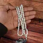 Certified Natural Rainbow Moonstone Mala Semi Precious Crystal Stone 6 mm 108 Beads Jap Mala / Necklace for Reiki Healing Stones (Color : Black & White), 2 image