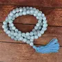 Aquamarine Mala Natural Crystal Stone 8 mm 108 Round Bead Jap Mala for Reiki Healing and Crystal Healing Stone (Color : Light Blue), 2 image