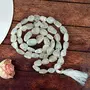 Natural Rainbow Moonstone Mala Crystal Stone Tumble Bead Mala for Reiki Healing Stones (Color : White & Black), 6 image