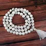 Natural Howlite Mala Crystal Stone 10 mm Round Beads Mala for Reiki Healing Stones (Color : White & Grey), 2 image