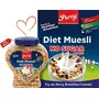 Percy Energy Protein Diet Muesli and  Flakes Combo of 2 Jars [Crunchy Breakfast Multigrain Cereal High in Iron Vitamin B Fibre] Jar 1200 g, 4 image
